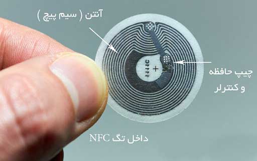 تراشه NFC داخل تگ NFC