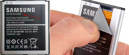 آنتن چیپ NFC زیر روکش باتری موبایل هوشمند سامسونگ